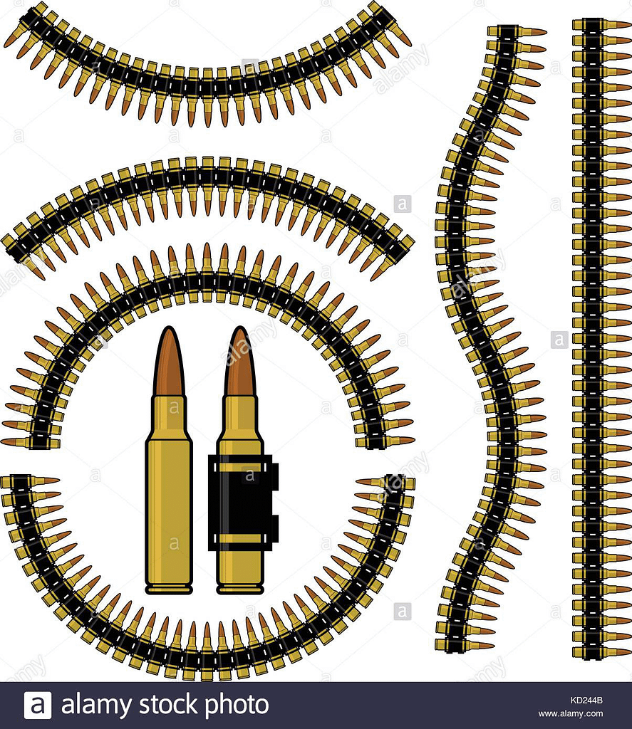 bullet und maschinengewehr patrone gurtel in verschiedenen formen kd244b